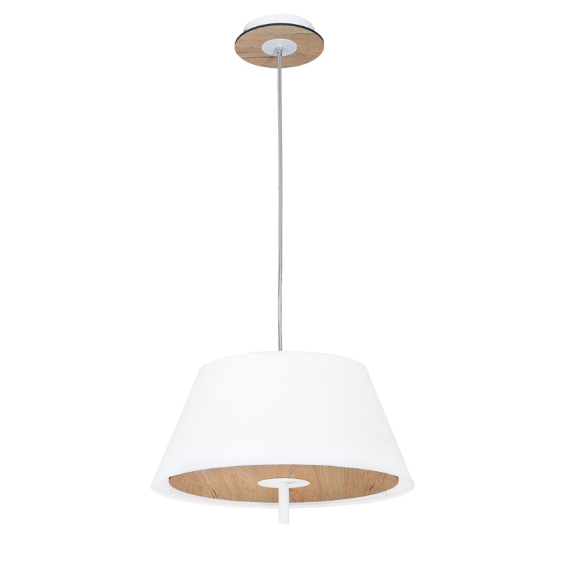 NETTO ΚΡΕΜ Φ/Σ 3ΧE27 ΑΠΟΧ AN. ΞΥΛ MDF+ΛΕΥΚ ΜΕΤΑΛΛΟ+ΥΦΑΣΜ Φ40ΧΗ80CM
