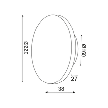 Φόρτωση εικόνας στο εργαλείο προβολής Συλλογής, NETTO ΕΠΙΤΟΙΧΟ Φ/Σ LED 10W 3000Κ 800LM ΑΝ.ΚΑΦΕ ΔΕΡΜΑ MDF ΚΥΚΛΟΣ Φ22ΧΗ3,6CM ECLIPSE
