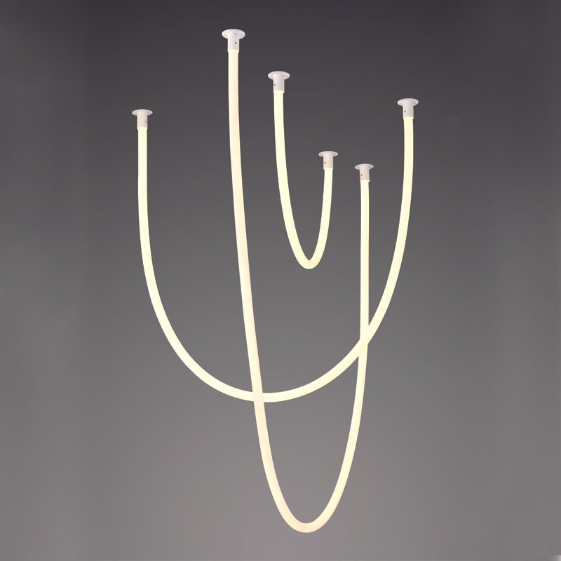 ΚΡΕΜΑΣΤΟ Φ/Σ LED 60W 3000K 4000LM JUNGLE ΛΕΥΚΟ ΣΙΛΙΚΟΝΗ IP20 L240Χ170Χ100CM