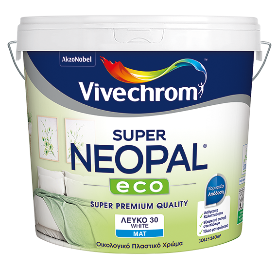 SUPER NEOPAL ECO Super Premium Quality. Oικολογικό Πλαστικό Χρώμα Λευκό